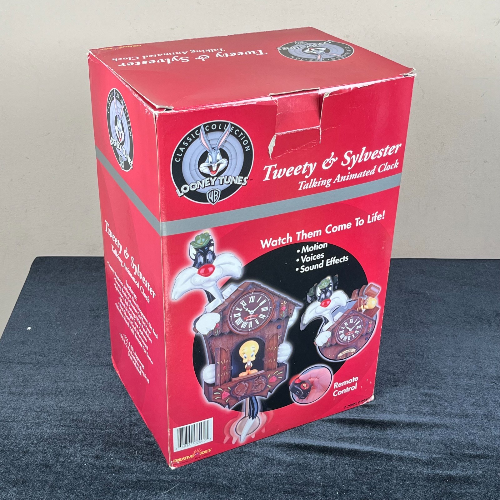 VTG Tweety & Sylvester Talking Animated Clock Looney Tunes Brand New In Box