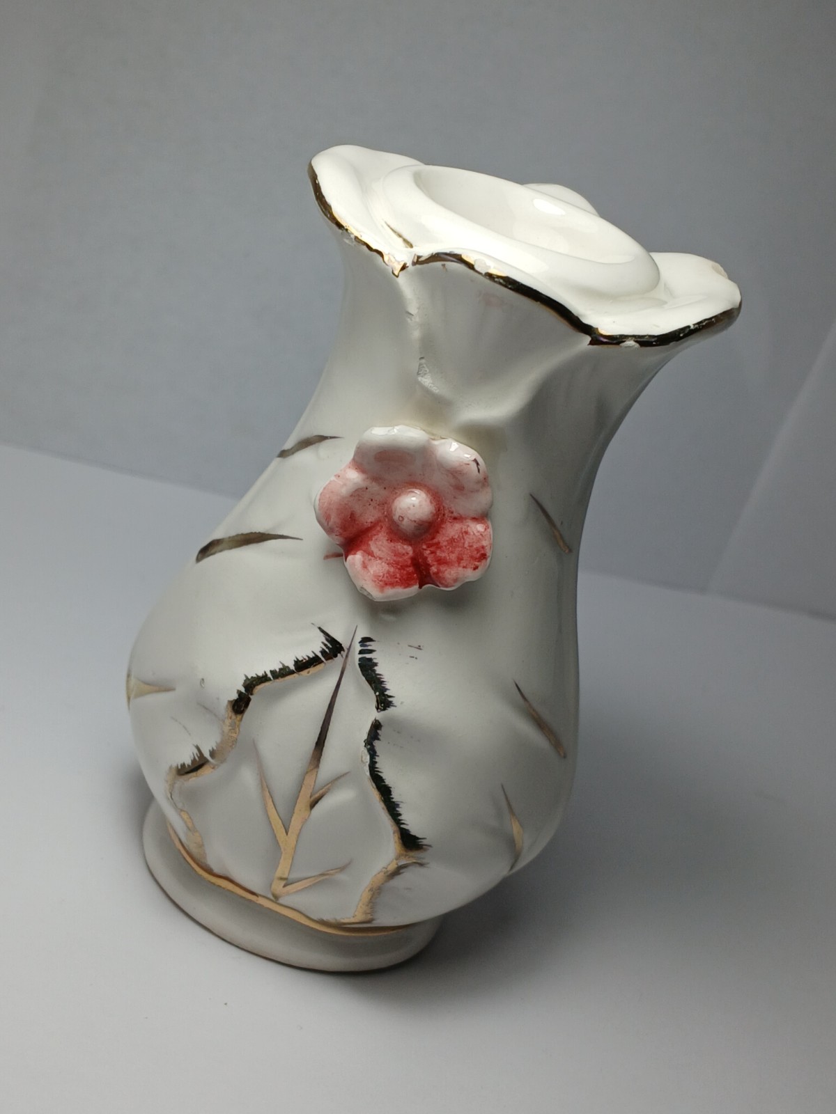 Vintage Hand Painted Porcelain  Candle Holder Betson Rare & Collectible  