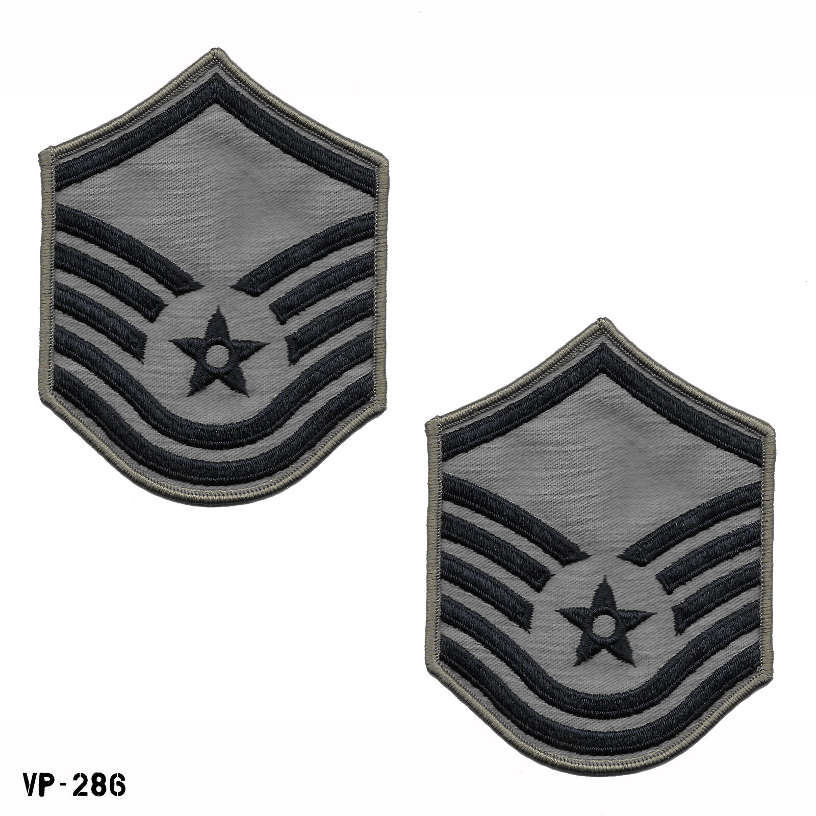 PAIR USAF BDG ABU Master Sergeant Chevron Patches Small MSGT E7 Vanguard USA NEW PAIR USAF BDG ABU Master Sergeant Chevron Patches Small MSGT E7 Vanguard USA NEW