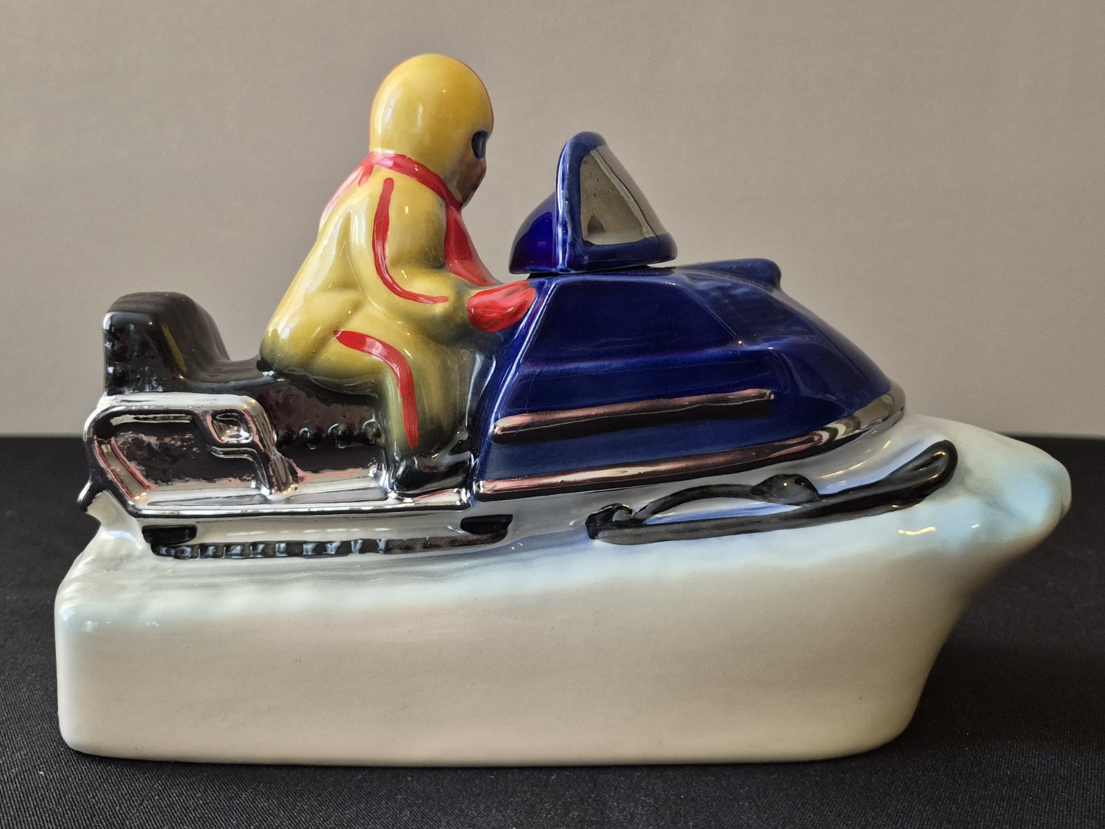 Ezra Brooks 1972 Heritage China Snowmobile Liquor Bottle Decanter