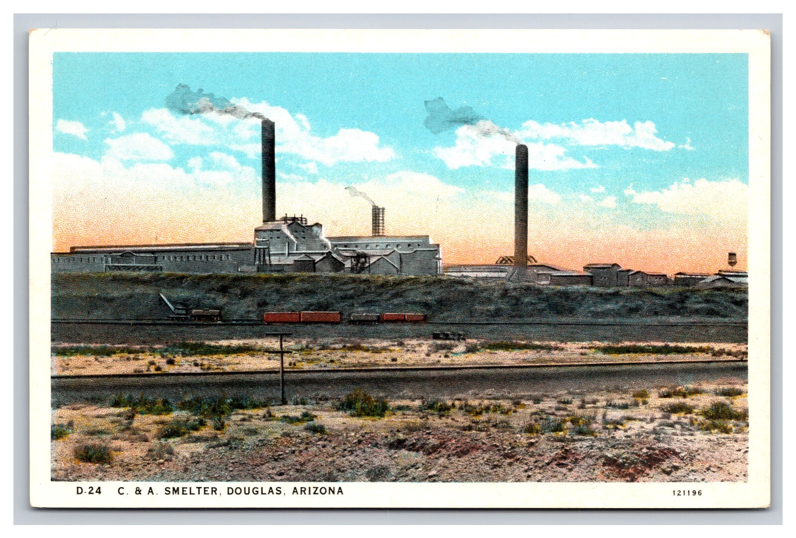 C & A Smelter, Douglas Arizona AZ Postcard