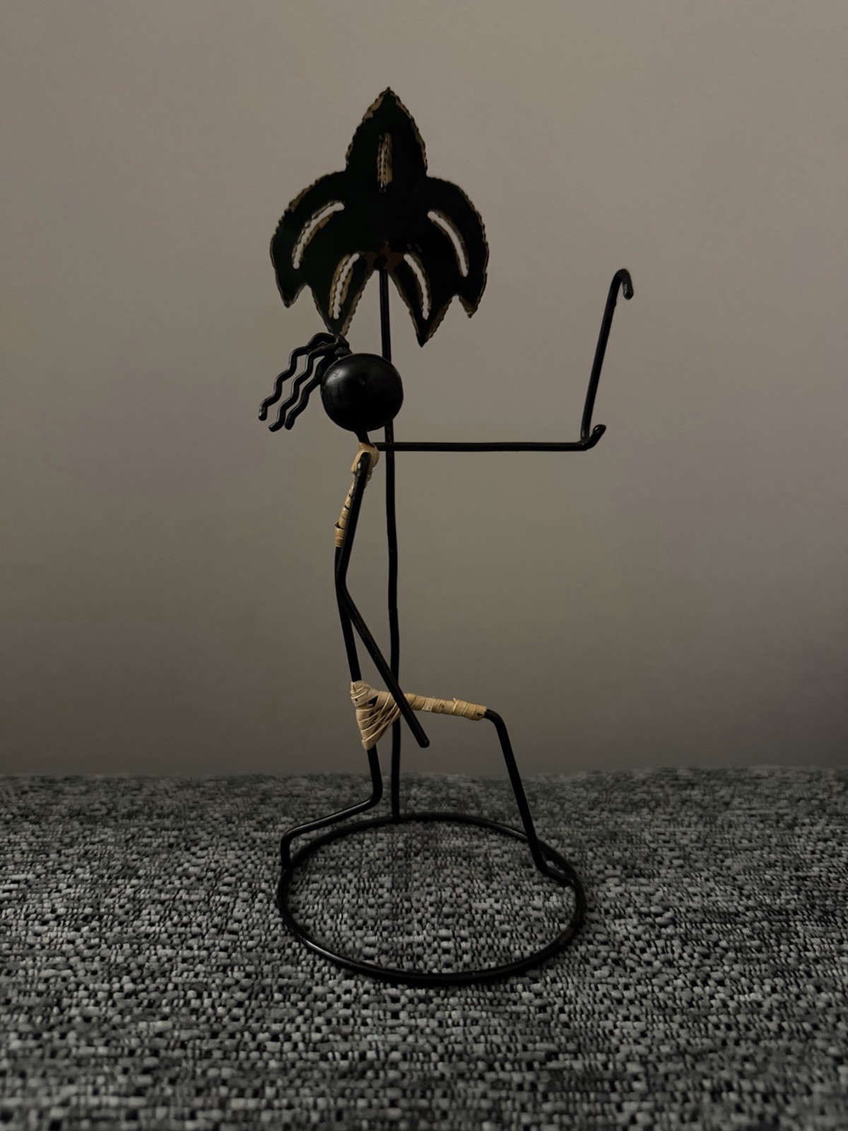 VINTAGE MID CENTURY LAURIDS LONBORG DENMARK WROUGHT IRON RATTAN Tropical Tribal