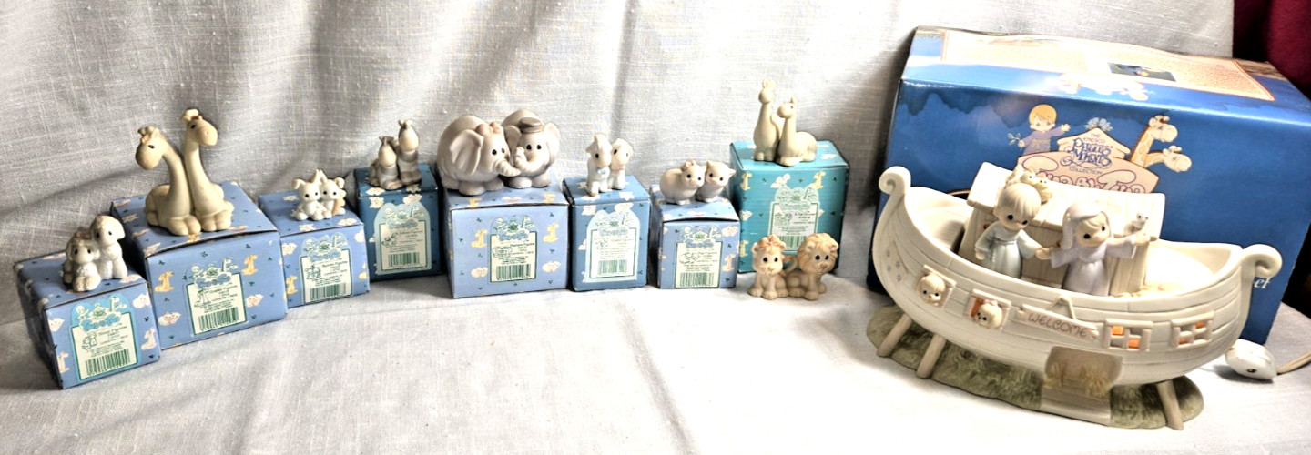 Precious Moments Two by Two Noah's Ark Nightlight 12 Pc Set Lions w/ Boxes