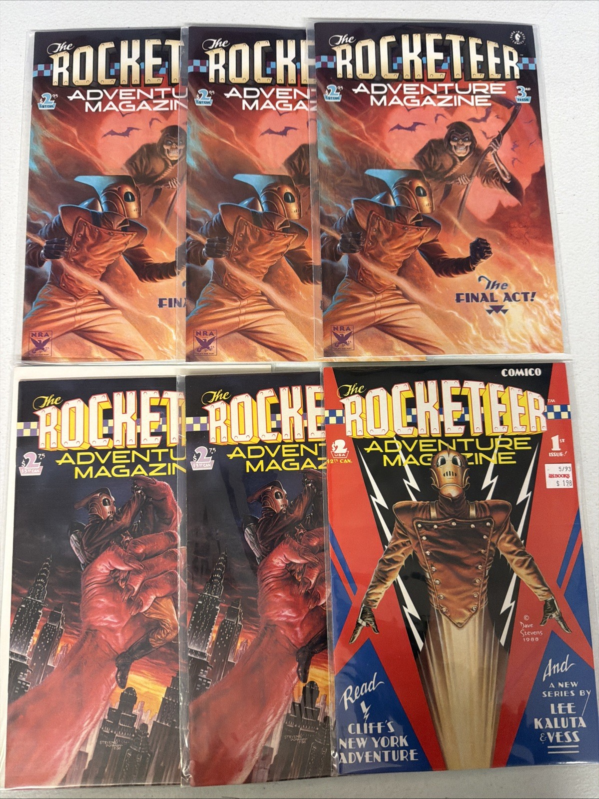 Rocketeer Adventure Magazine #1 2 2 3 3 3 Complete Dave Stevens Lot VF/NM *U13