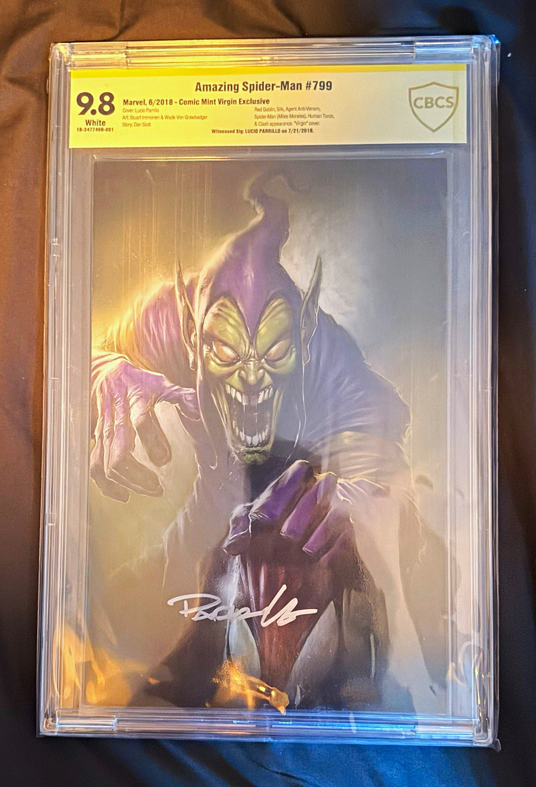 Amazing Spider-Man #799 CGC 9.8 SS 2018 Signed By Lucio Parrillo