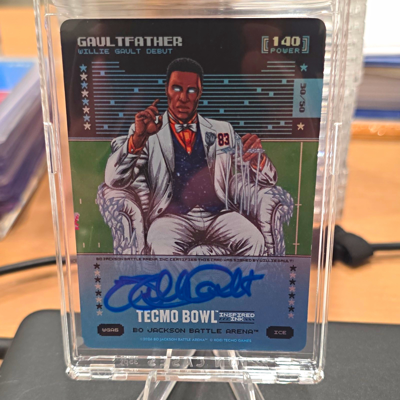 Tecmo Bowl Gaultfather Willie Gault Debut Auto [WG06] TCE 2024 Insert