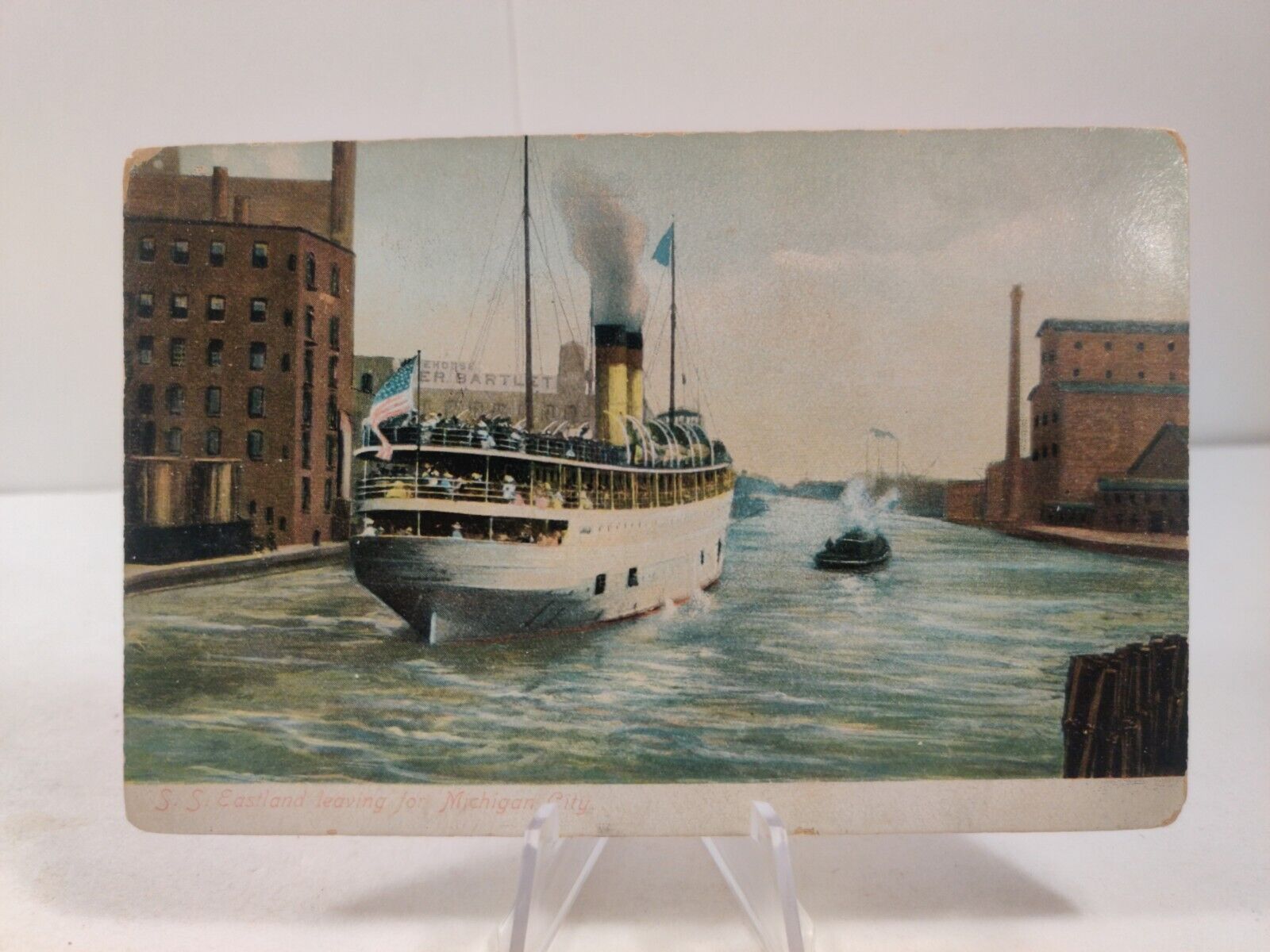 c 1905 SS Eastland STEAMER Ship LAKE MICHIGAN Postcard Antique Unposted