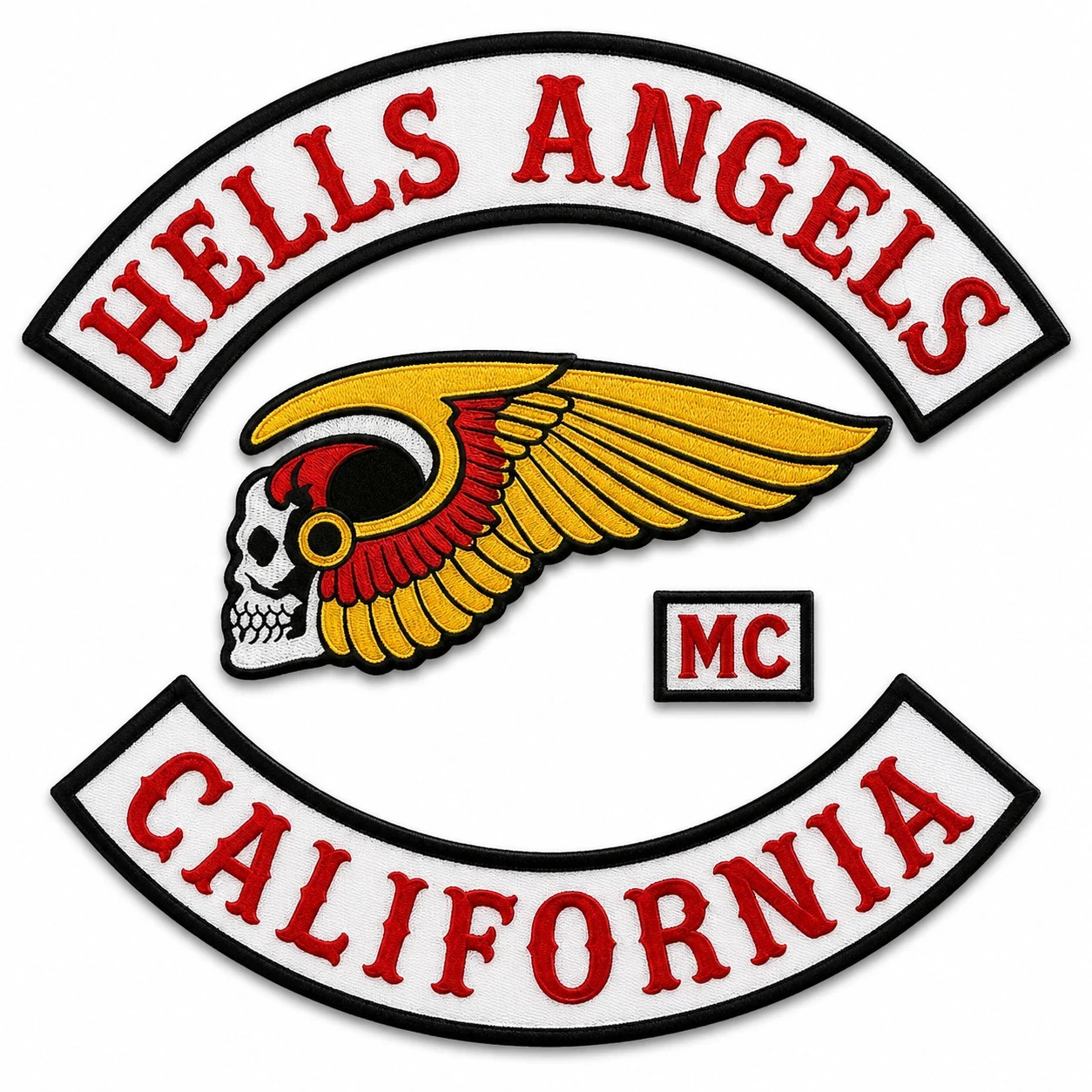 LARGE HELL\'S ANGLES MC CALIFORNIA 35 CM IRON BIKER PATCH LARGE HELL\'S ANGLES MC CALIFORNIA 35 CM IRON BIKER PATCH