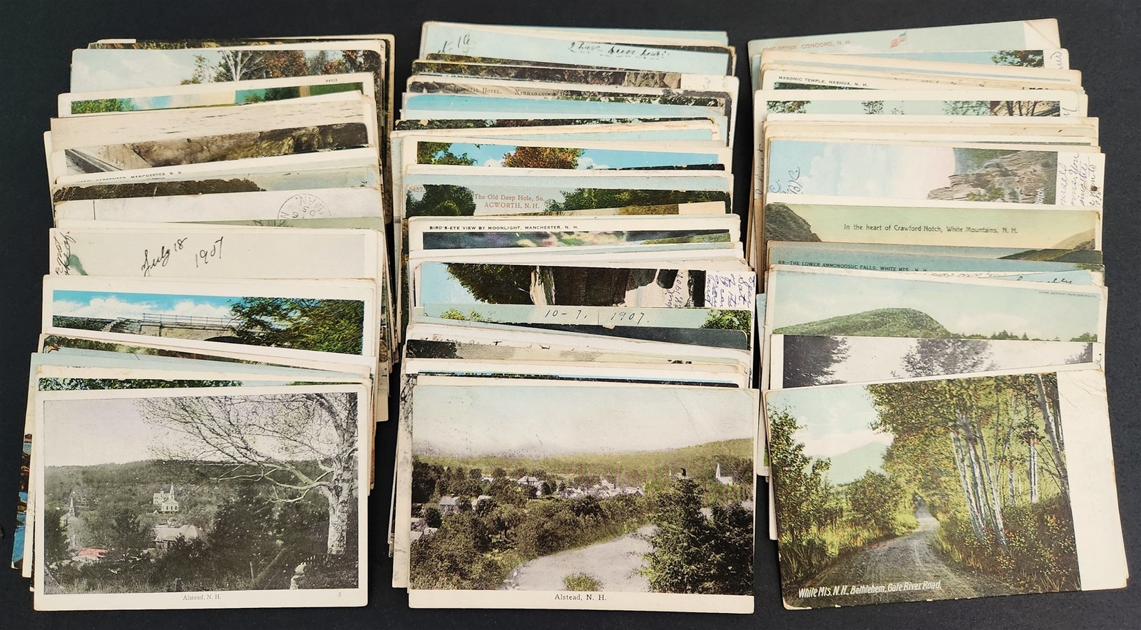 antique LOT of 167 NEW HAMPSHIRE POSTCARDS early ones
