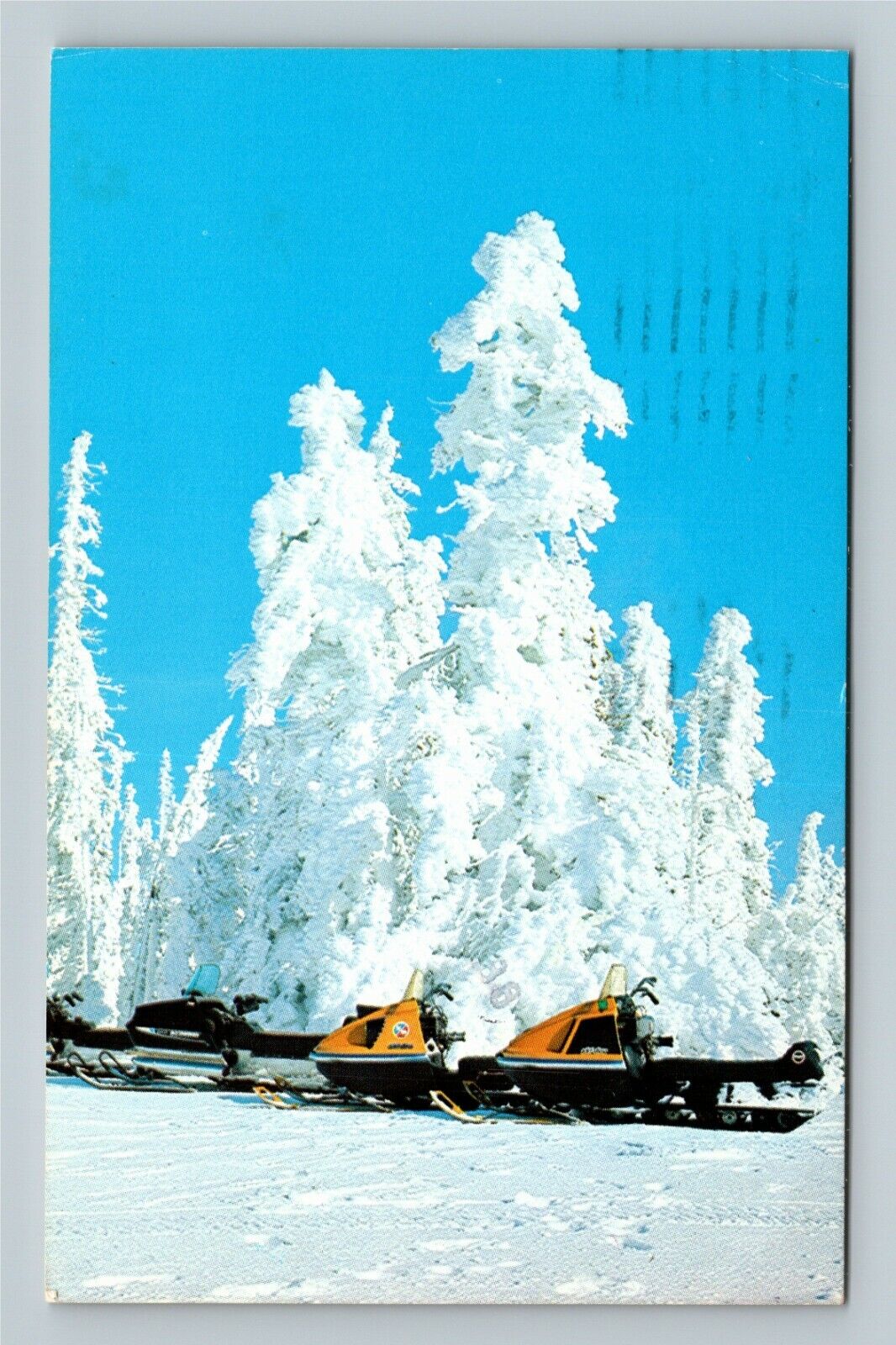 Snowmobiling, Montana c1983 Vintage Postcard