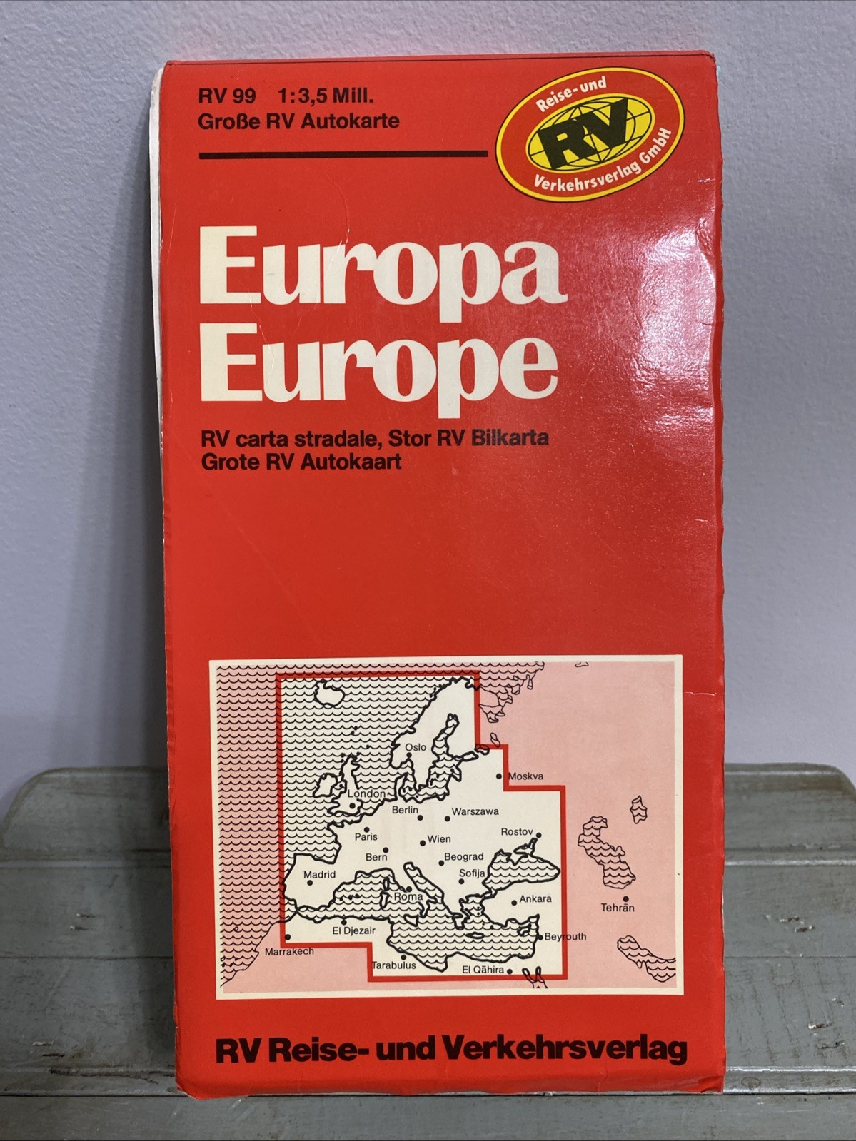 Vintage RV Reise- und Verkehrsverlag Europa Europe Road Map 1980’s Travel
