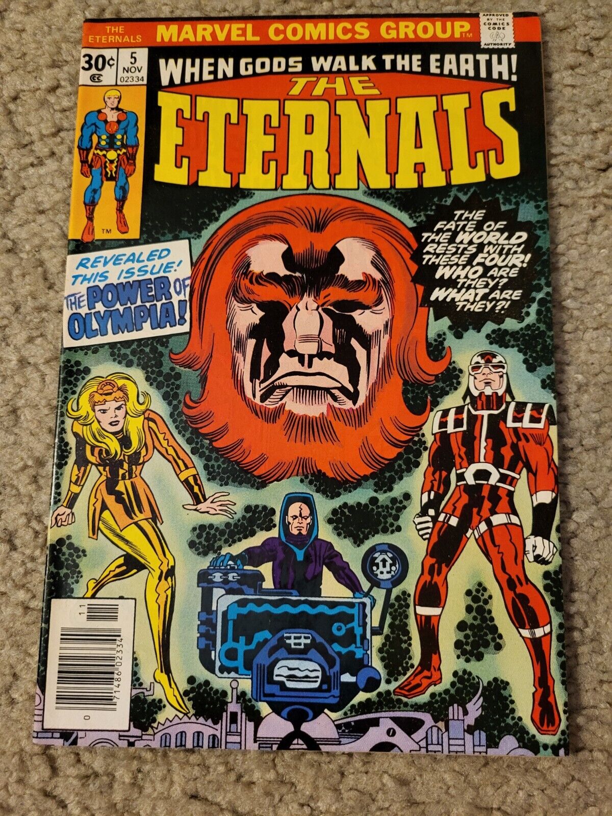 The ETERNALS 5 Marvel Comics lot Jack Kirby 1976 HIGH GRADE