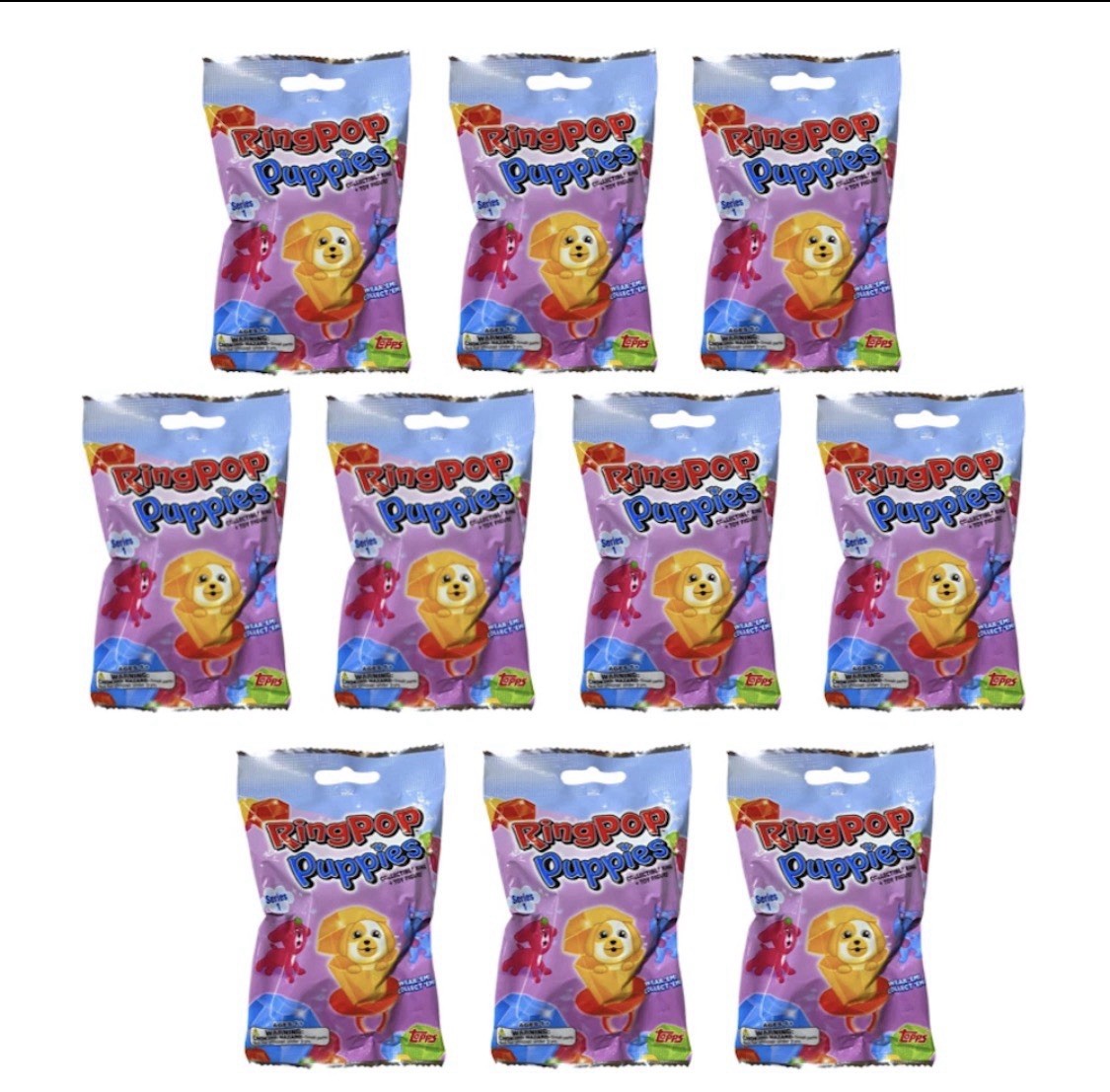 Topps 2018 Ring Pop Puppies 10 Pack Topps 2018 Ring Pop Puppies 10 Pack