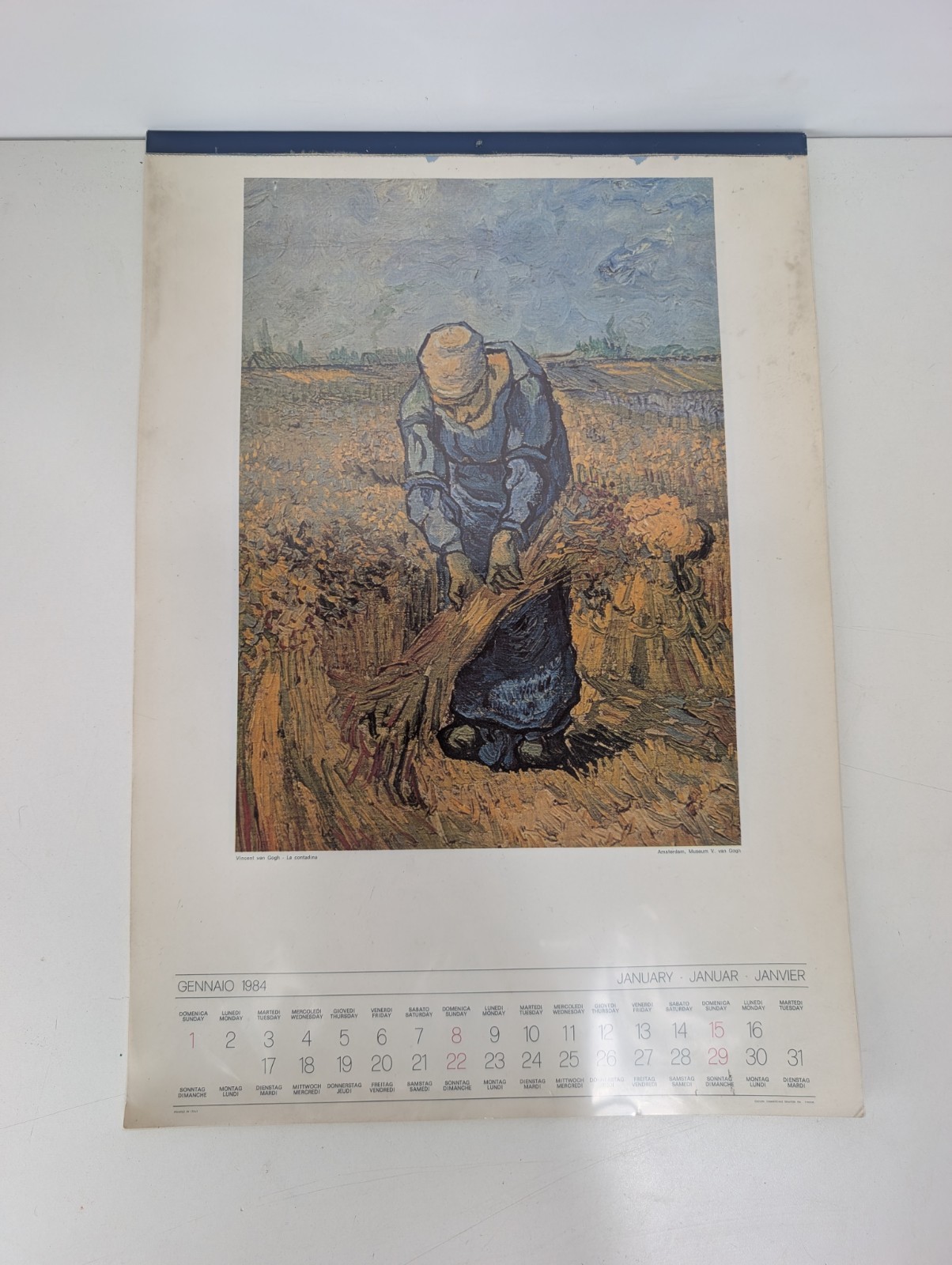 Vintage original 1984 Vincent van Gogh calender paintings prints