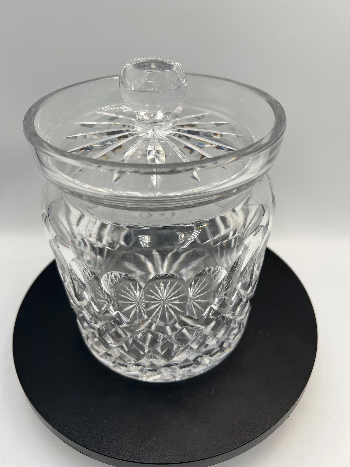 Vintage Waterford Lismore Crystal Biscuit Barrel