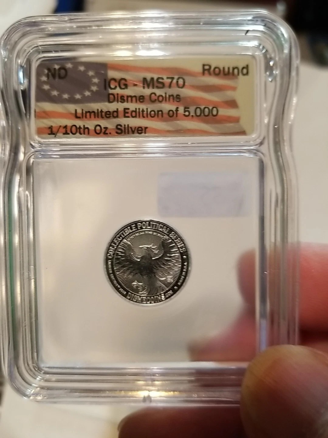 2026 Disme Coin, MS70, Limited 5000, 1/10 Oz Silver, Pure .9999 2026 Disme Coin, MS70, Limited 5000, 1/10 Oz Silver, Pure .9999