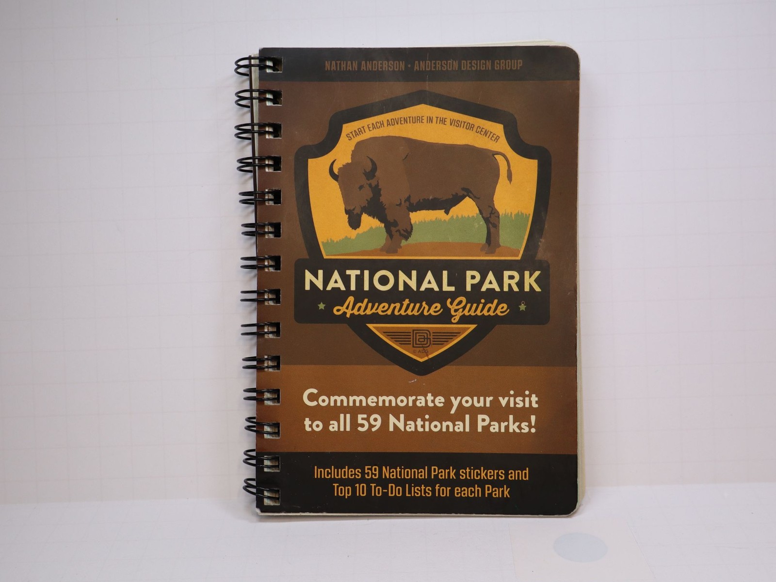 Anderson Design Group National Park Adventure Guide  Stickers Spiral Book. used.