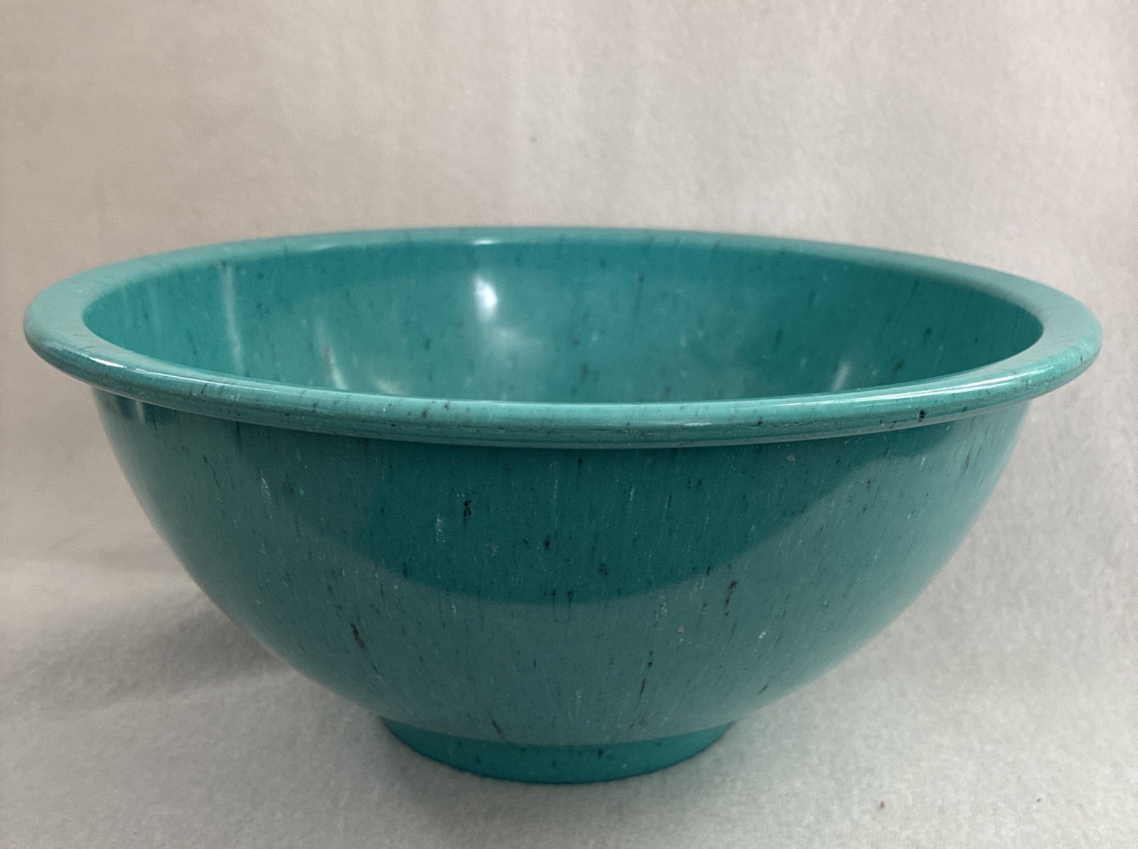 RARE TEXAS WARE Teal Blue Melamine Melmac Confetti Splatter 10