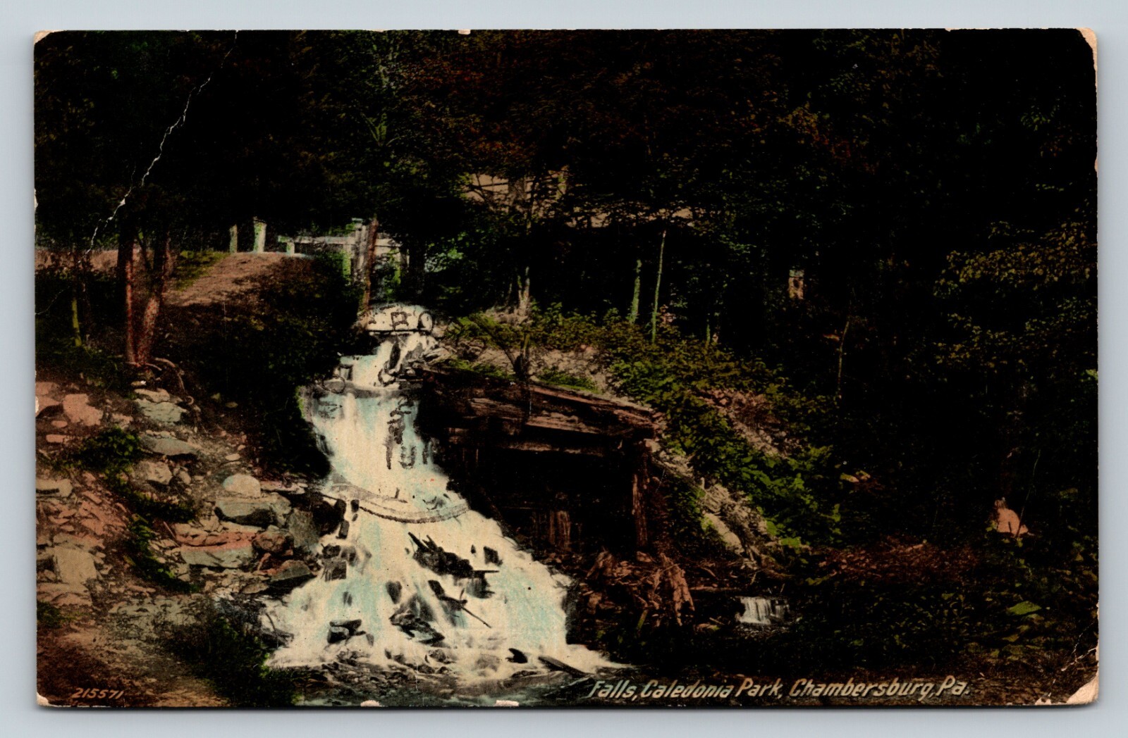 c1912 Chambersburg Pennsylvania PA Caledonia Park Falls ANTIQUE Postcard c1912 Chambersburg Pennsylvania PA Caledonia Park Falls ANTIQUE Postcard