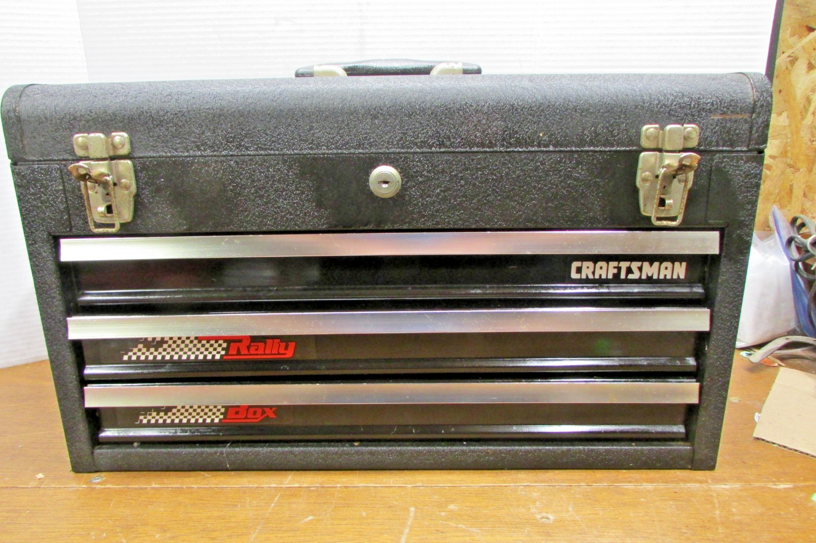 Vintage Sears Craftsman Rally Tool Box 3 Drawer - No Key - Very Clean
