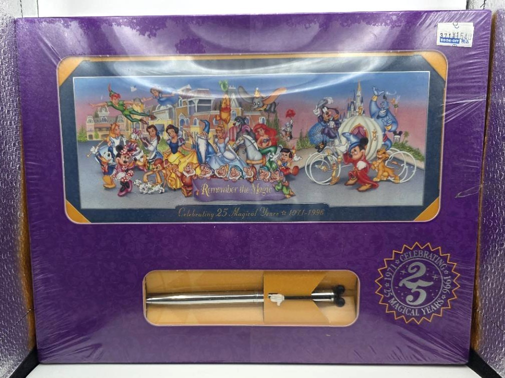 Walt Disney World 25th Anniversary Ticket & Pen Set Remember the Magic 1996