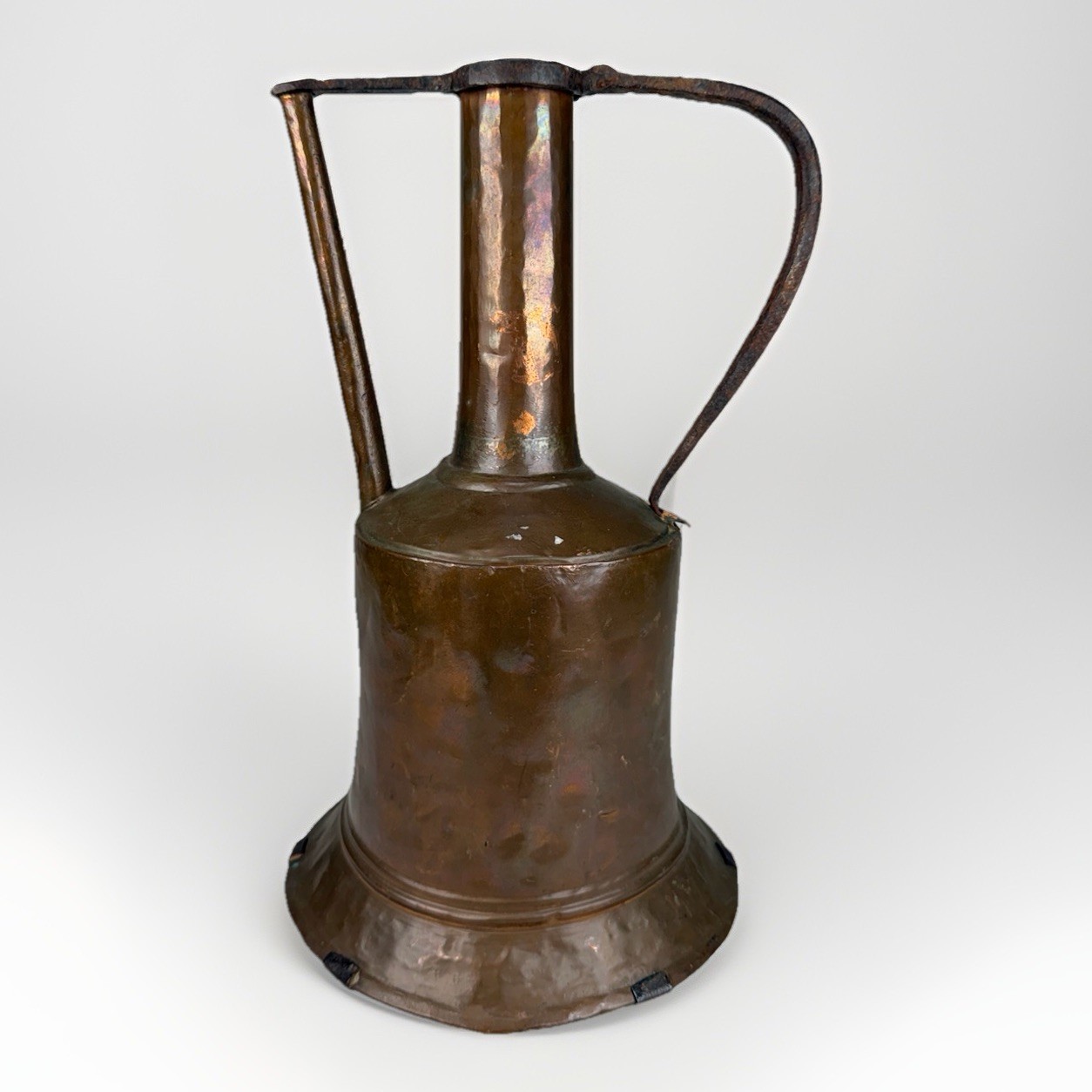 Antique 17-1800s Islamic Copper Ewer Pitcher Primitive Water Jug Spout 8