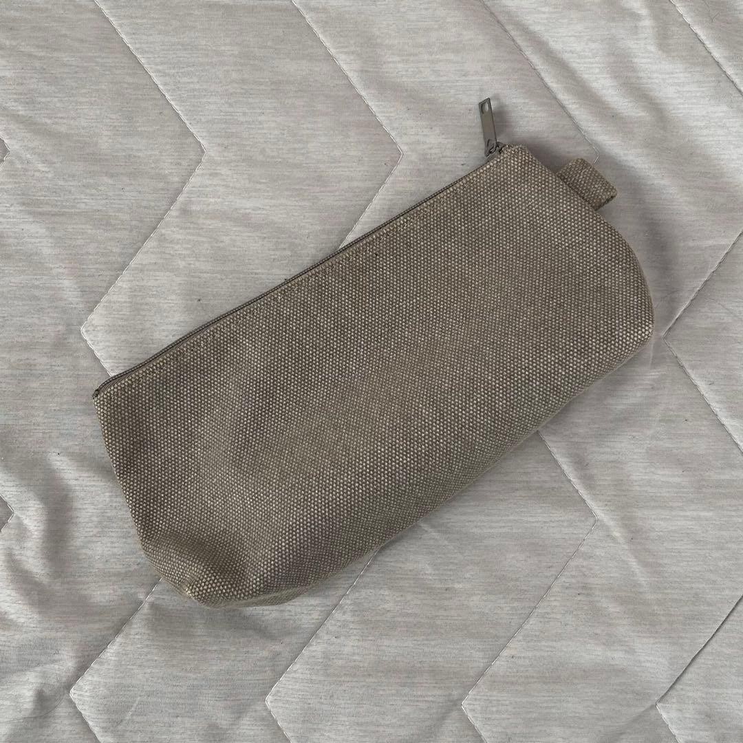 Muji Ryohin canvas pen case with gusset discontinued #dfed6b