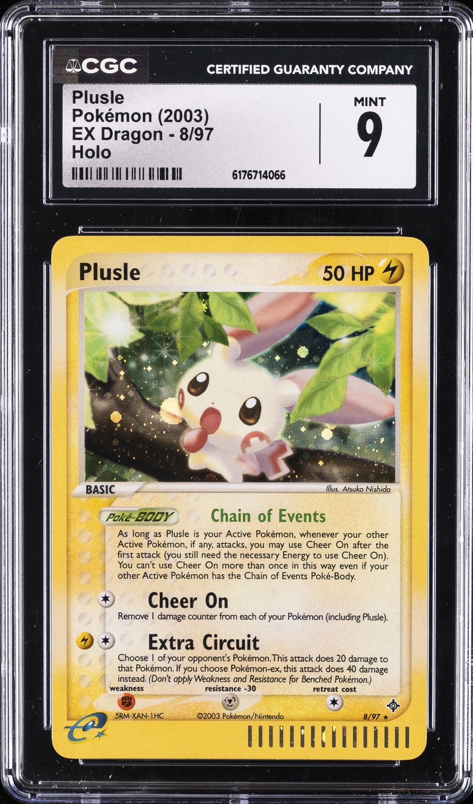 2003 POKEMON HOLO EX DRAGON #8 PLUSLE CGC 9