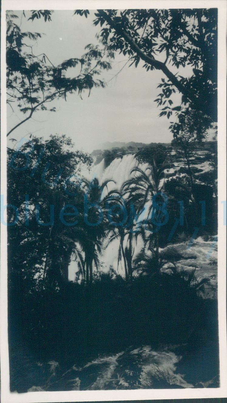 1953 Photo Southern Rhodesia Victoria falls Through trees 4.4x2.5\