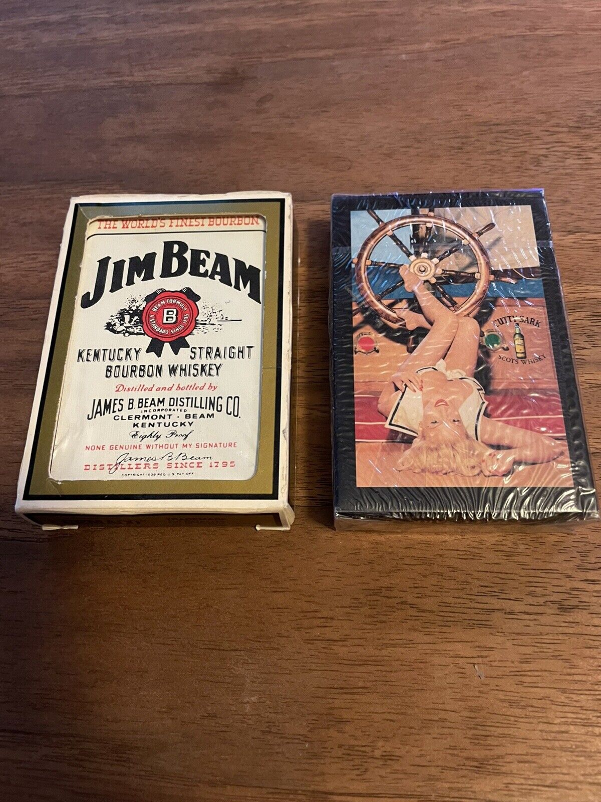Jim Beam Kentucky Bourbon Whiskey Cutty Sark Whiskey Playing Cards Sealed New