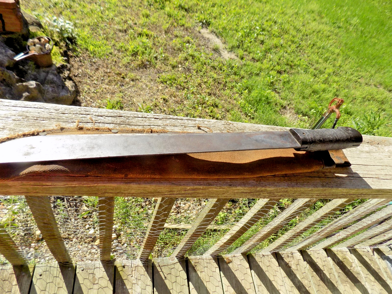 VTG WW2 COLLINS LEGITIMUS MACHETE w/Sheath 1945 Crown Hallmark Conneticut USA