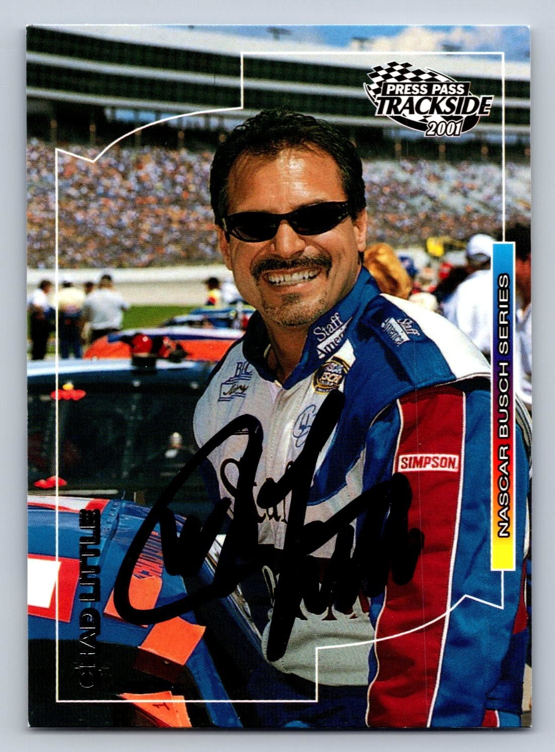 Chad Little Signed Autograph 2001 Press Pass NASCAR Busch Series Card #56