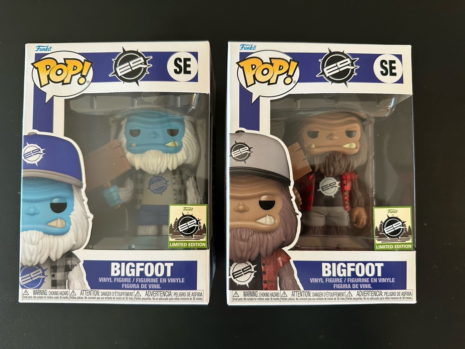 Funko Pop Earthroamer Employee Exclusive Blue Yeti + Brown Bigfoot Set Limited Funko Pop Earthroamer Employee Exclusive Blue Yeti + Brown Bigfoot Set Limited