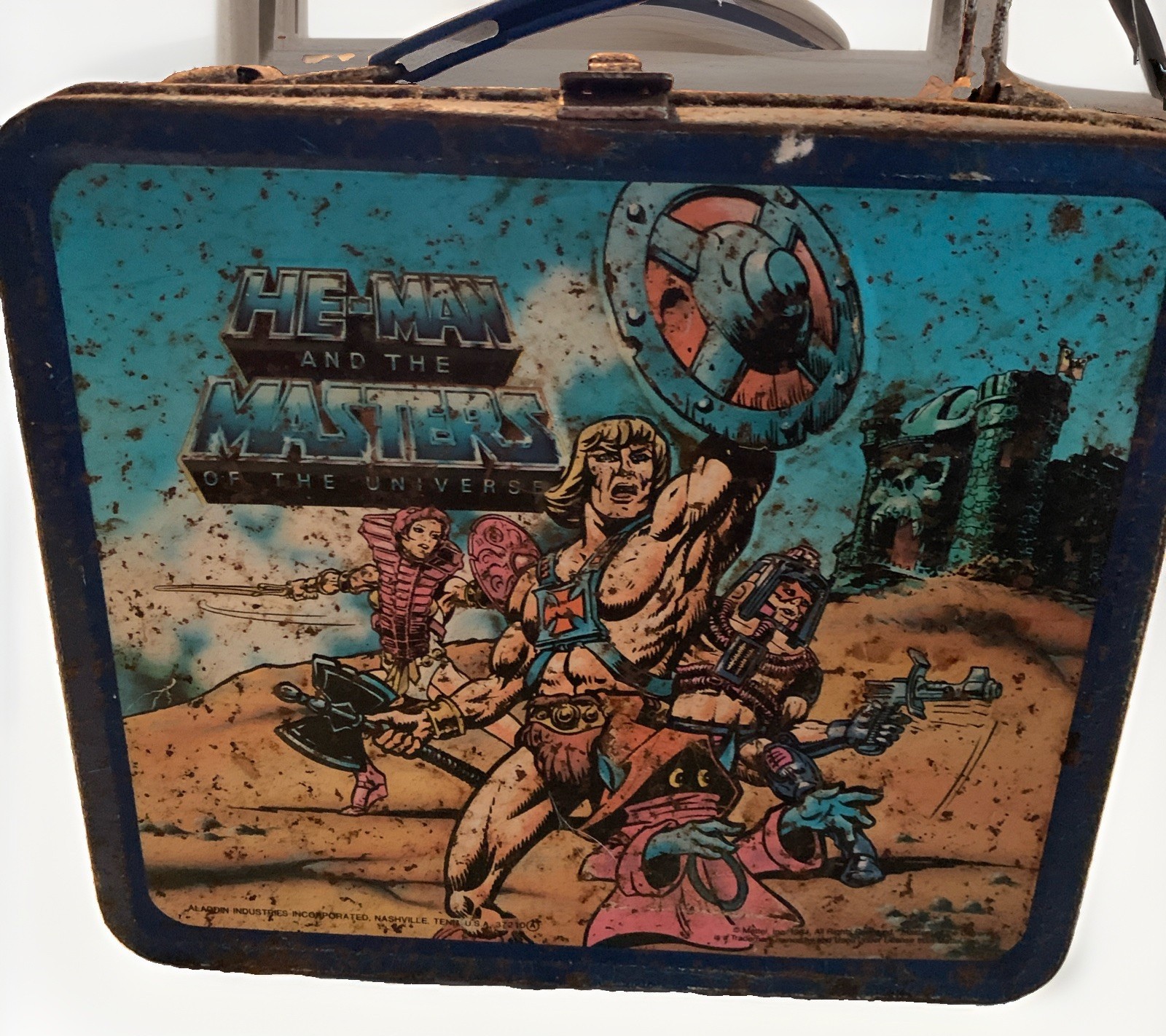 1984 He-Man and the Masters of the Universe Metal Lunchbox With No Thermos