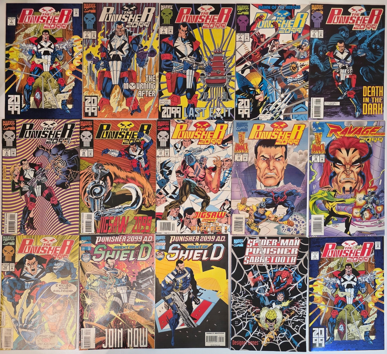 The Punisher 2099 Lot (15) 1-29* NM VF- 1993 Jimmy Palmiotti High Grade