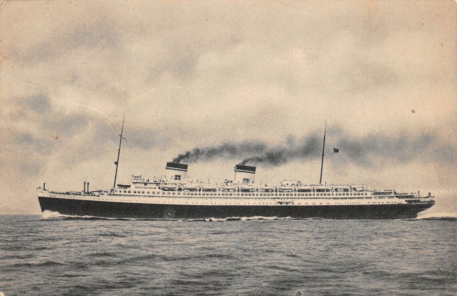 Ship Italian Line SS Rex Steamer Steamship 1934 Postcard