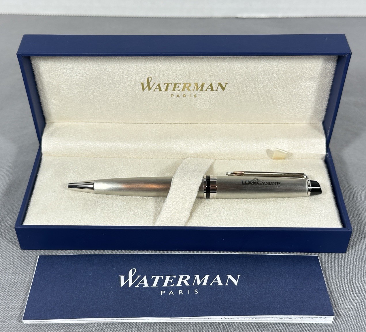 Waterman Paris Ballpoint Pen Logic Systems Advertising With Box Works Smooth