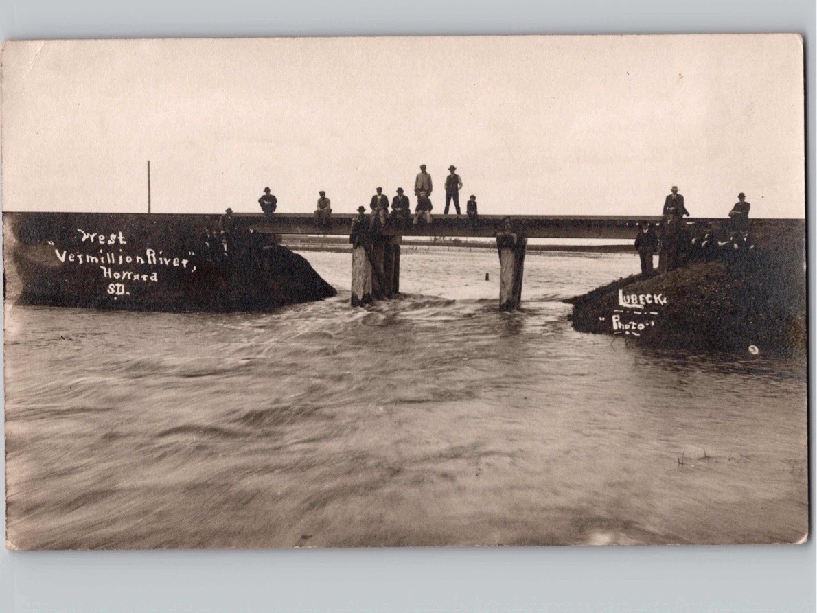 c1910 West Vermillion River Bridge Howard South Dakota SD RPPC Real Photo Postca c1910 West Vermillion River Bridge Howard South Dakota SD RPPC Real Photo Postca