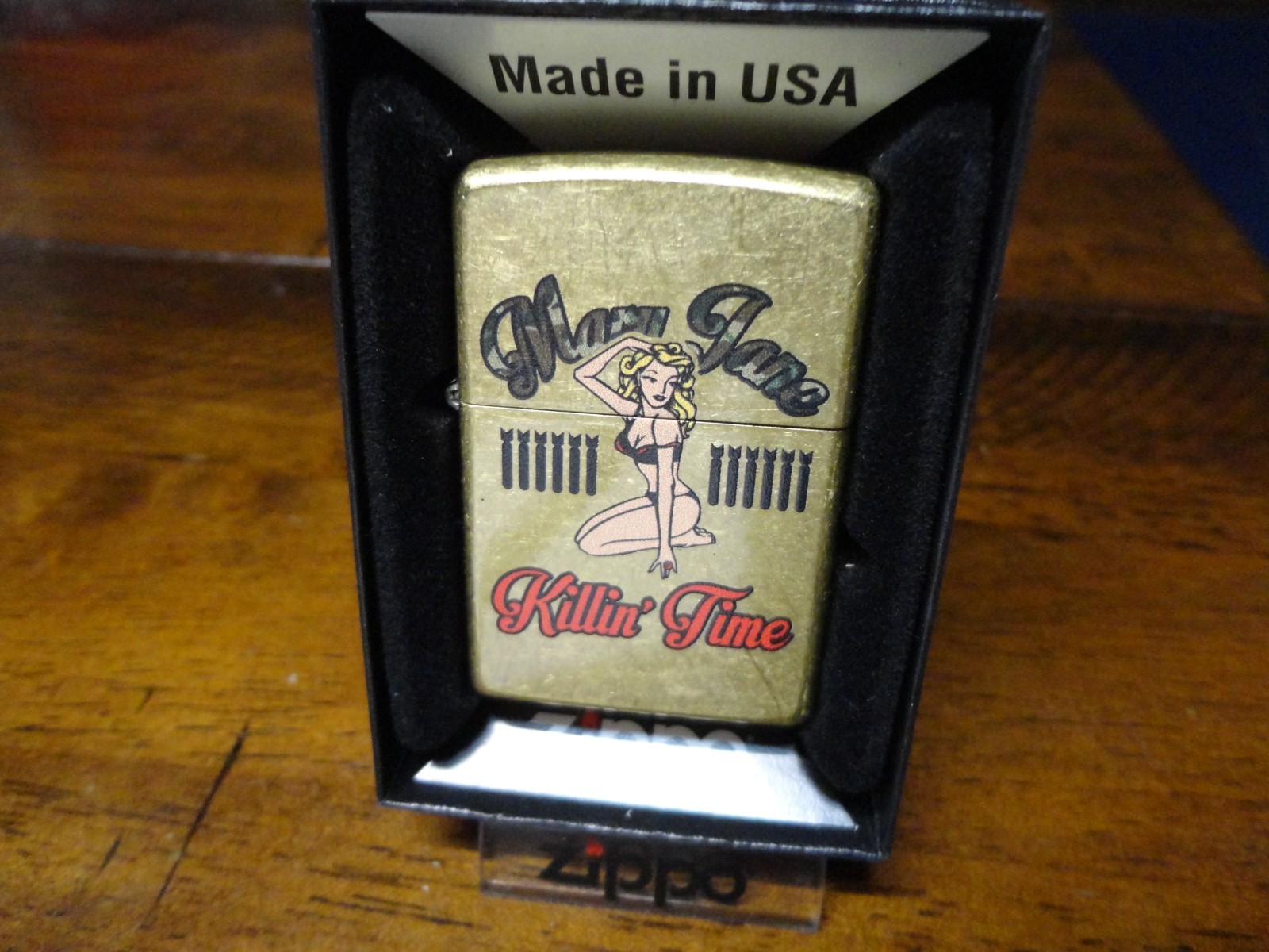 MARY JANE KILLIN' TIME BLONDE NOSEART PINUP GIRL ZIPPO LIGHTER MINT IN BOX MARY JANE KILLIN' TIME BLONDE NOSEART PINUP GIRL ZIPPO LIGHTER MINT IN BOX