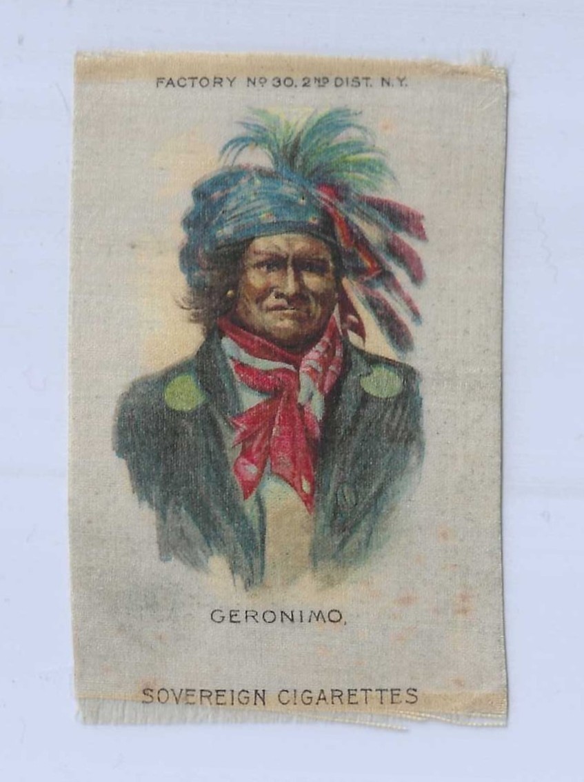 c1910\'s S67 Sovereign Tobacco Silk - American Indian Portrait Series - Geronimo