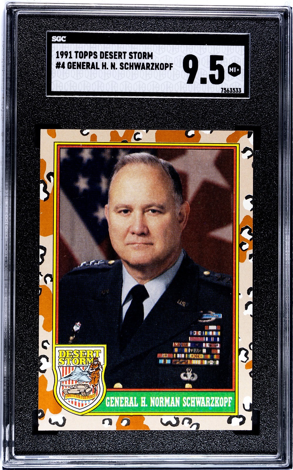 General Norman Schwarzkopf - 1991 Topps Desert Storm #4 Brown 