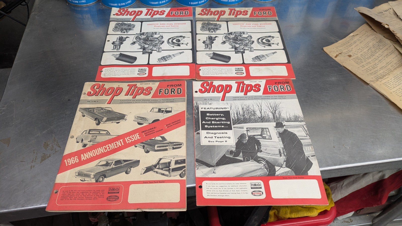Lot Of 4 fomoco Rotuna 1965 1966 Shop Tips From Ford Publications