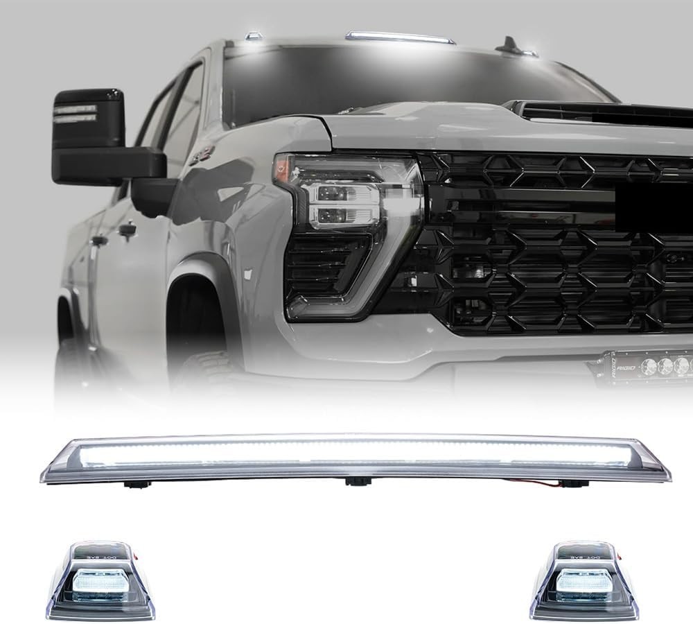 White LED Cab Roof Light for 2020‑2024 Silverado Sierra 2500HD 3500HD Chevy Silv White LED Cab Roof Light for 2020‑2024 Silverado Sierra 2500HD 3500HD Chevy Silv