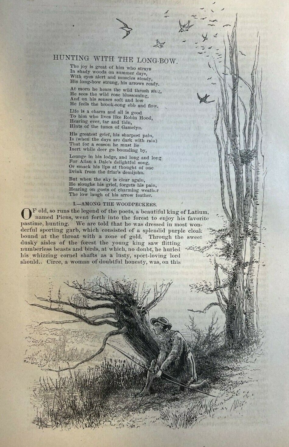 1877 Bow and Arrow Hunting With the Long Bow illustrated