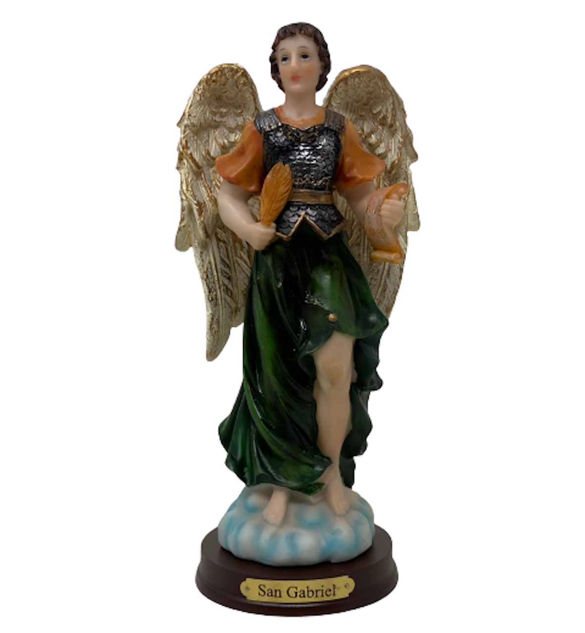 San Gabriel  Arcángel ,St. Gabriel the Archangel 8 Inch Resin Statue 6335