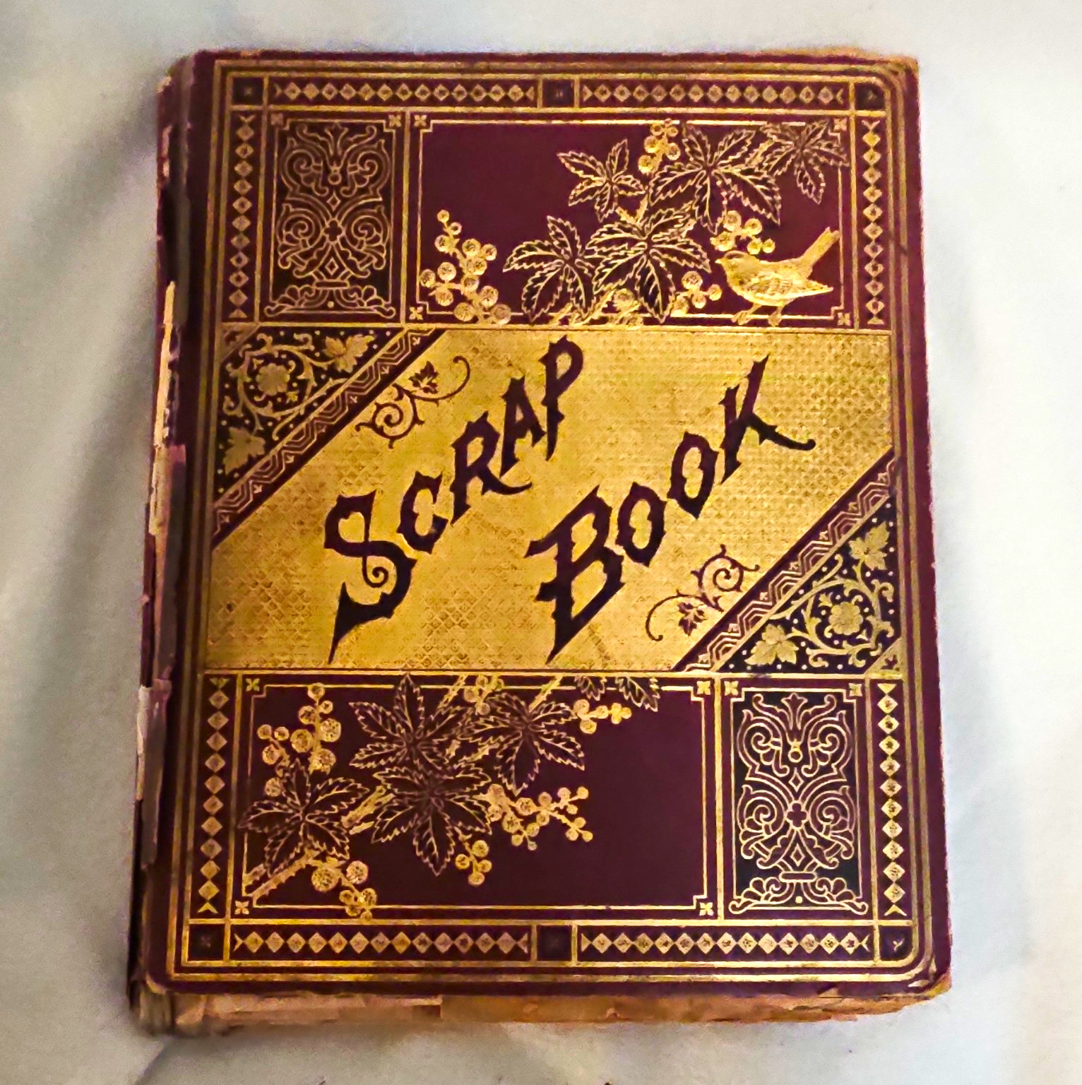 Victorian Era Scrap Book Filled with Ephemera 1800s