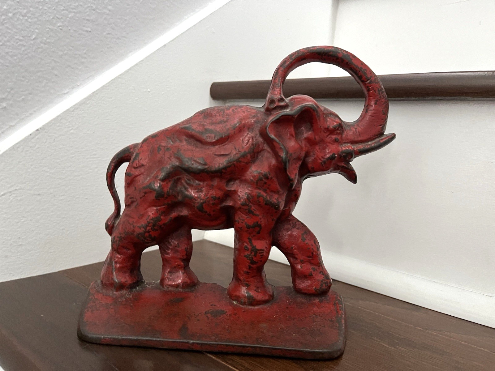 ANTIQUE VINTAGE c.1925 CAST IRON ELEPHANT DOORSTOP