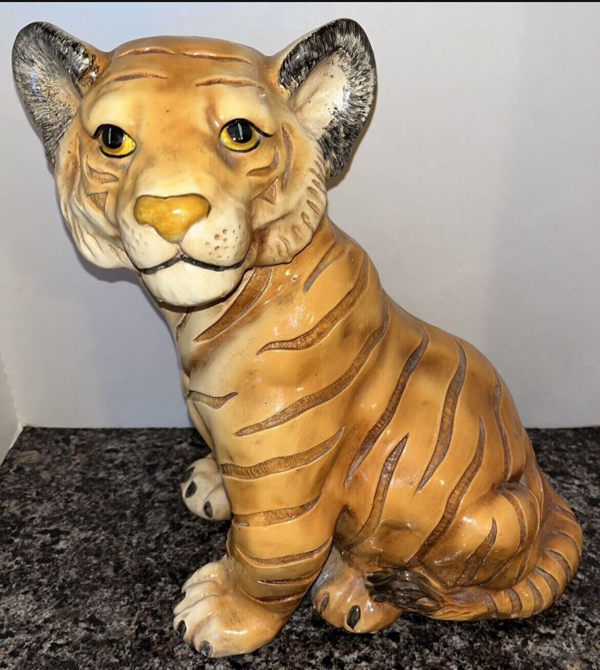 MARWAL Large Bengal Tiger Statue Sculpture Zoo Animal Decor 14” Tall