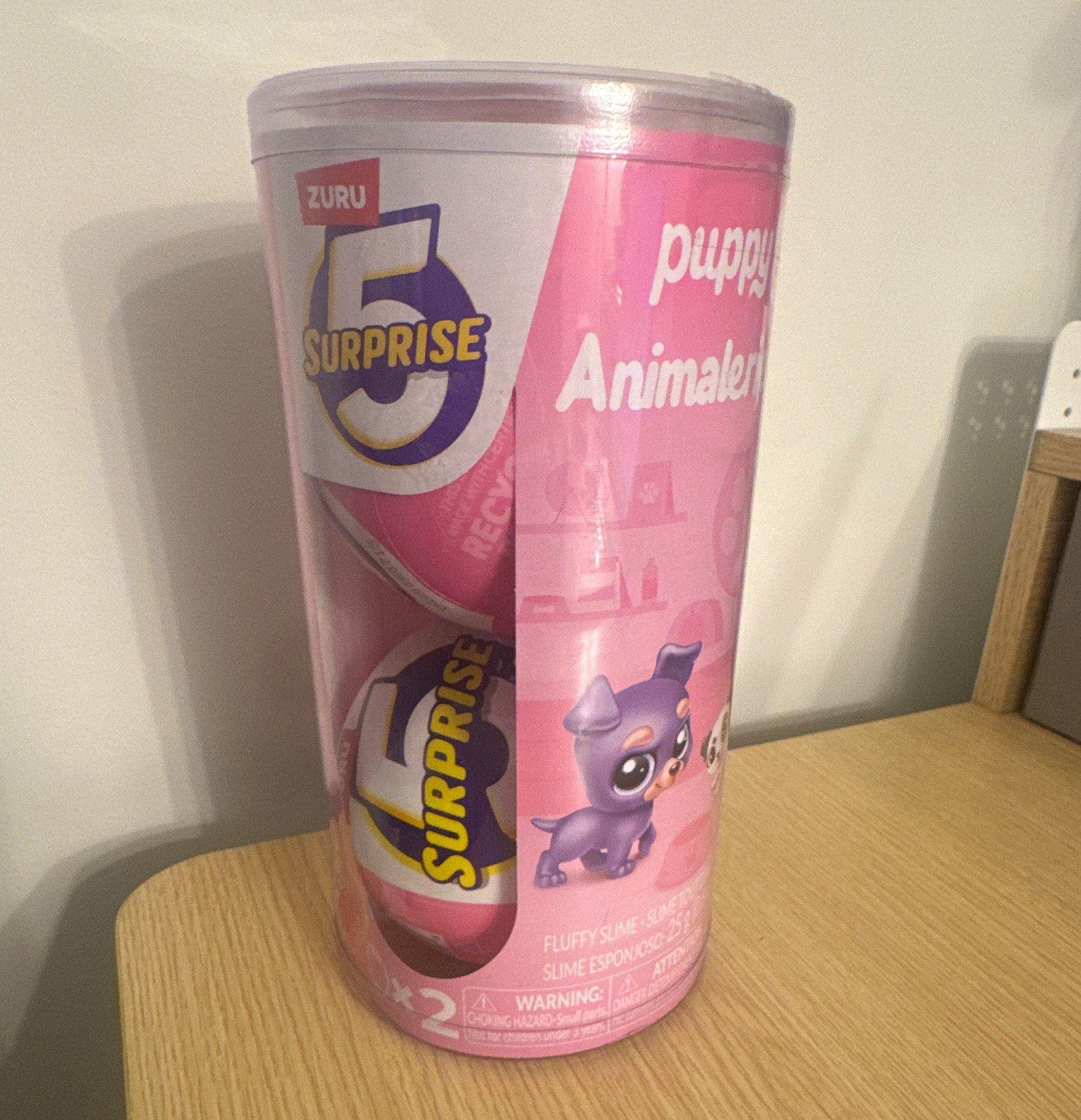 ZURU 5 Surprise Puppy Pet Shop Pink Art Toy Capsule w/ Fluffy Slime 2-Pack