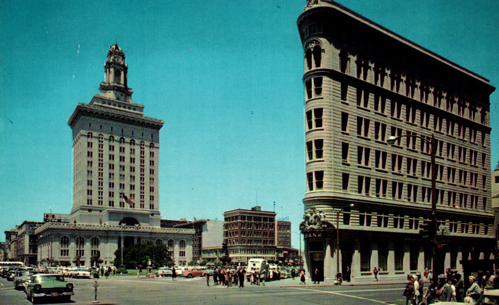 Broadway And 14th Street Oakland California Postcard
